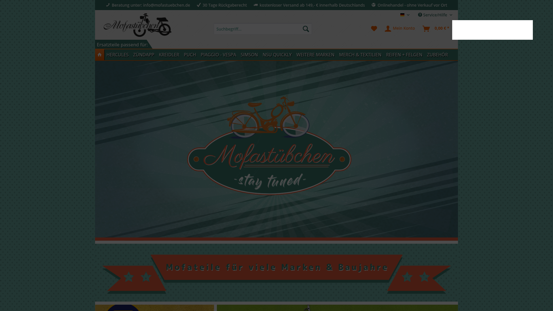 Screenshot von mofastuebchen.de