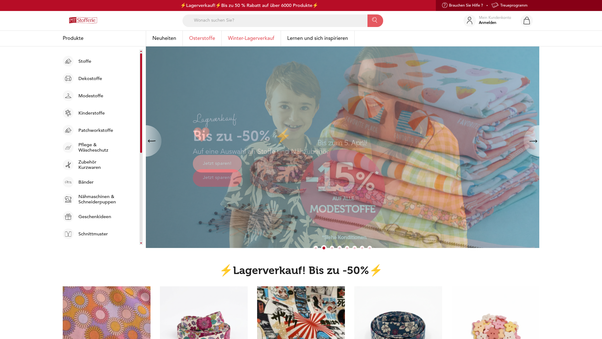 Screenshot von mtstofferie.de