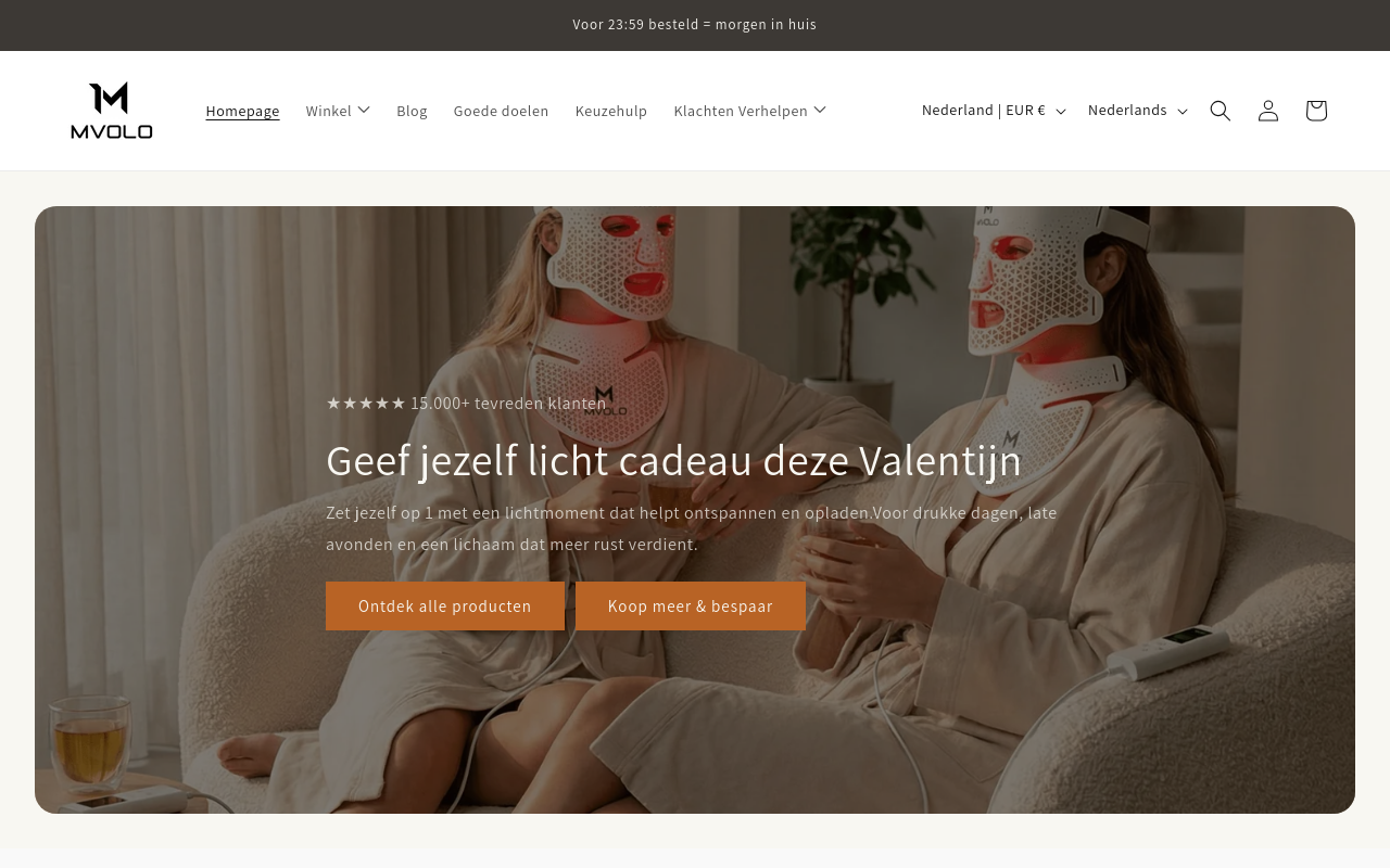 Screenshot von mvolo.nl