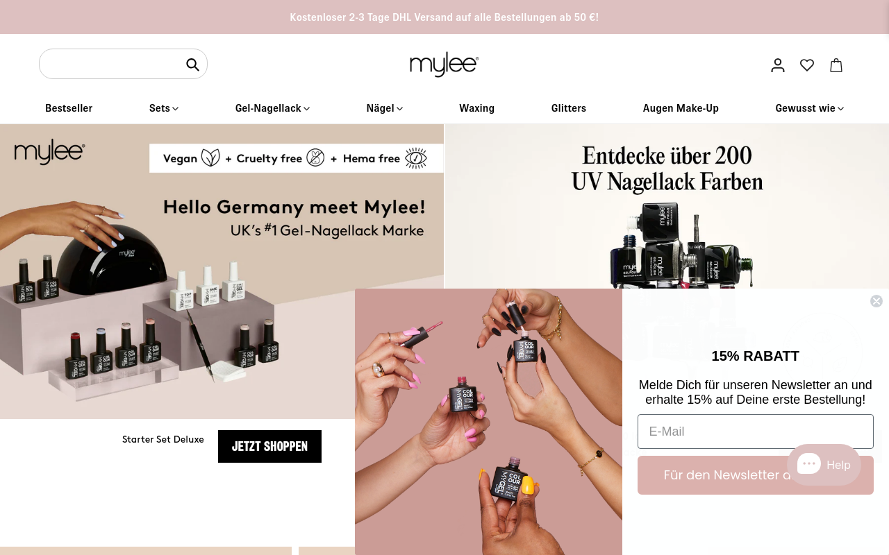 Screenshot von mylee.de