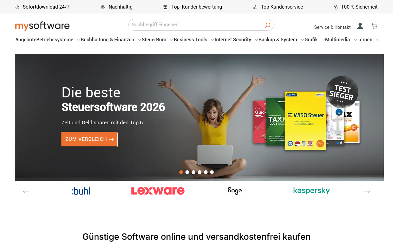 Screenshot von mysoftware.de