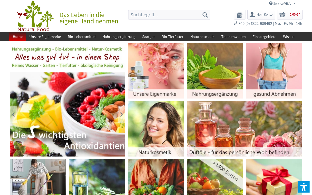 Screenshot von naturalfoodshop.de