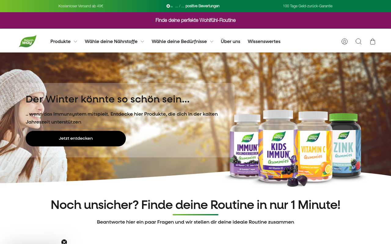 Screenshot von naturesway.de