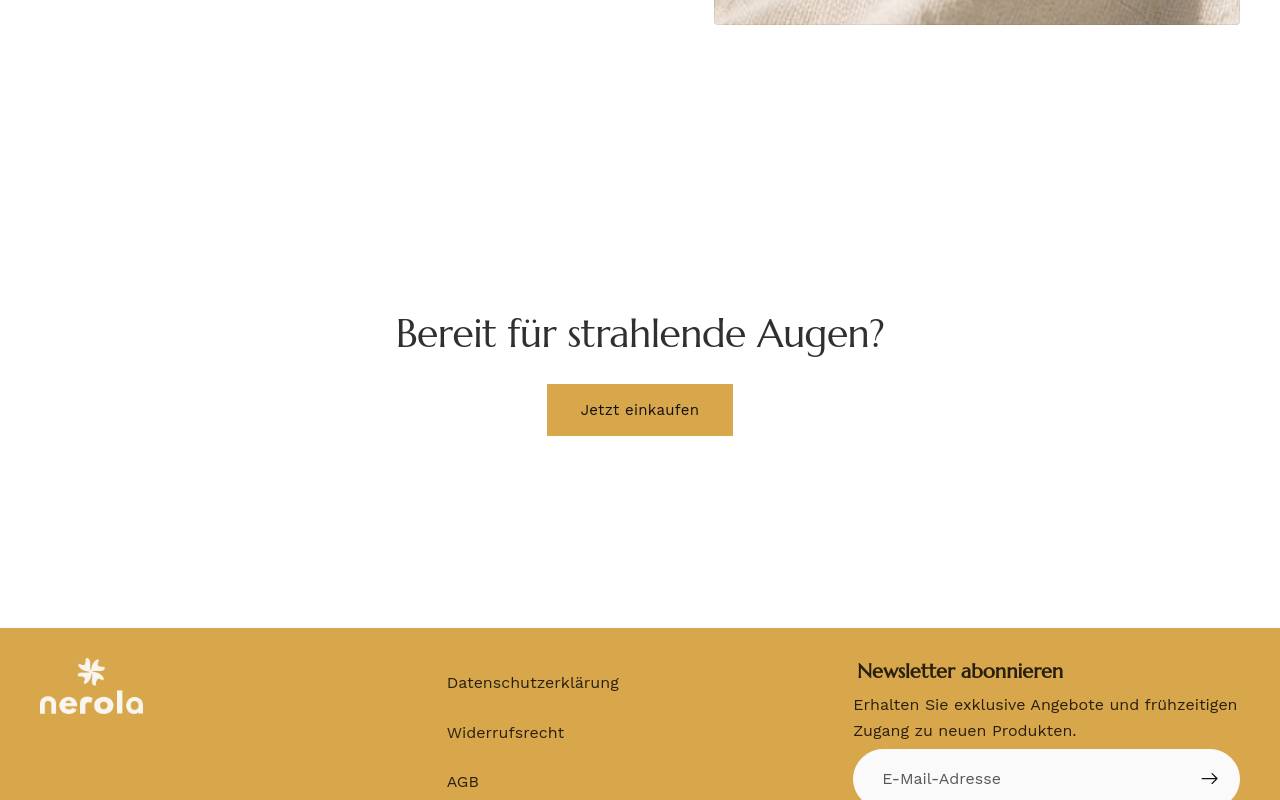 Screenshot von nerola.shop
