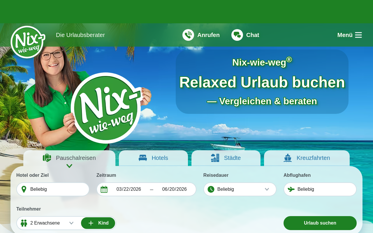 Screenshot von nix-wie-weg.de