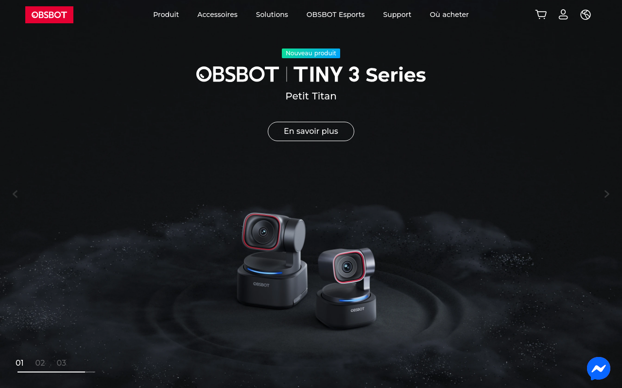 Screenshot von obsbot.com