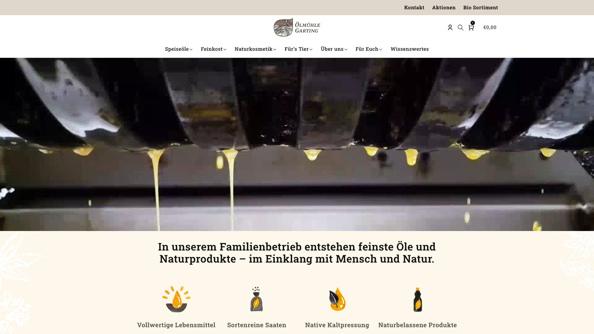 Screenshot von oelmuehle-garting.de