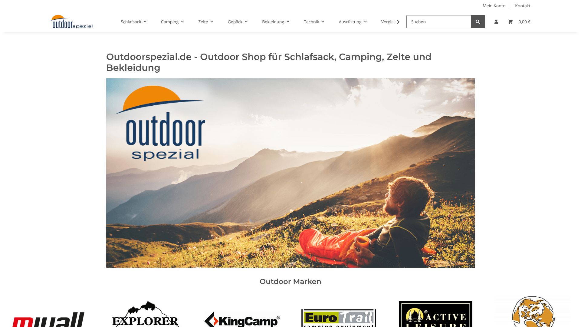 Screenshot von outdoorspezial.de