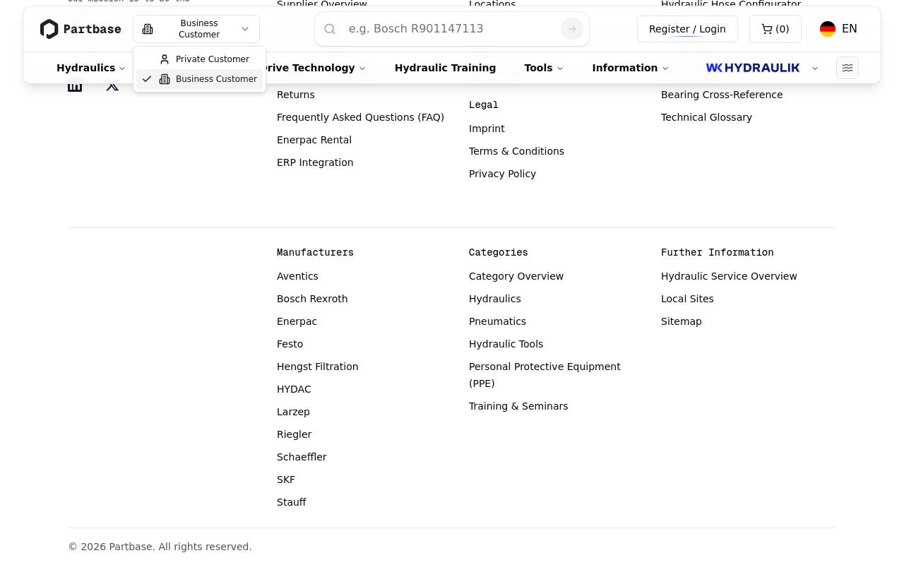 Screenshot von partbase.com