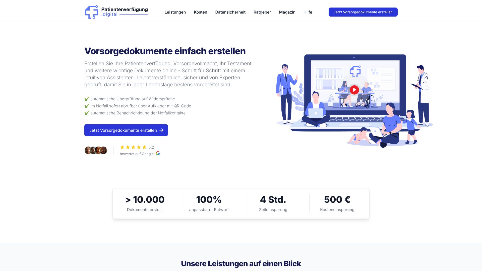 Screenshot von Patientenverfuegung.digital