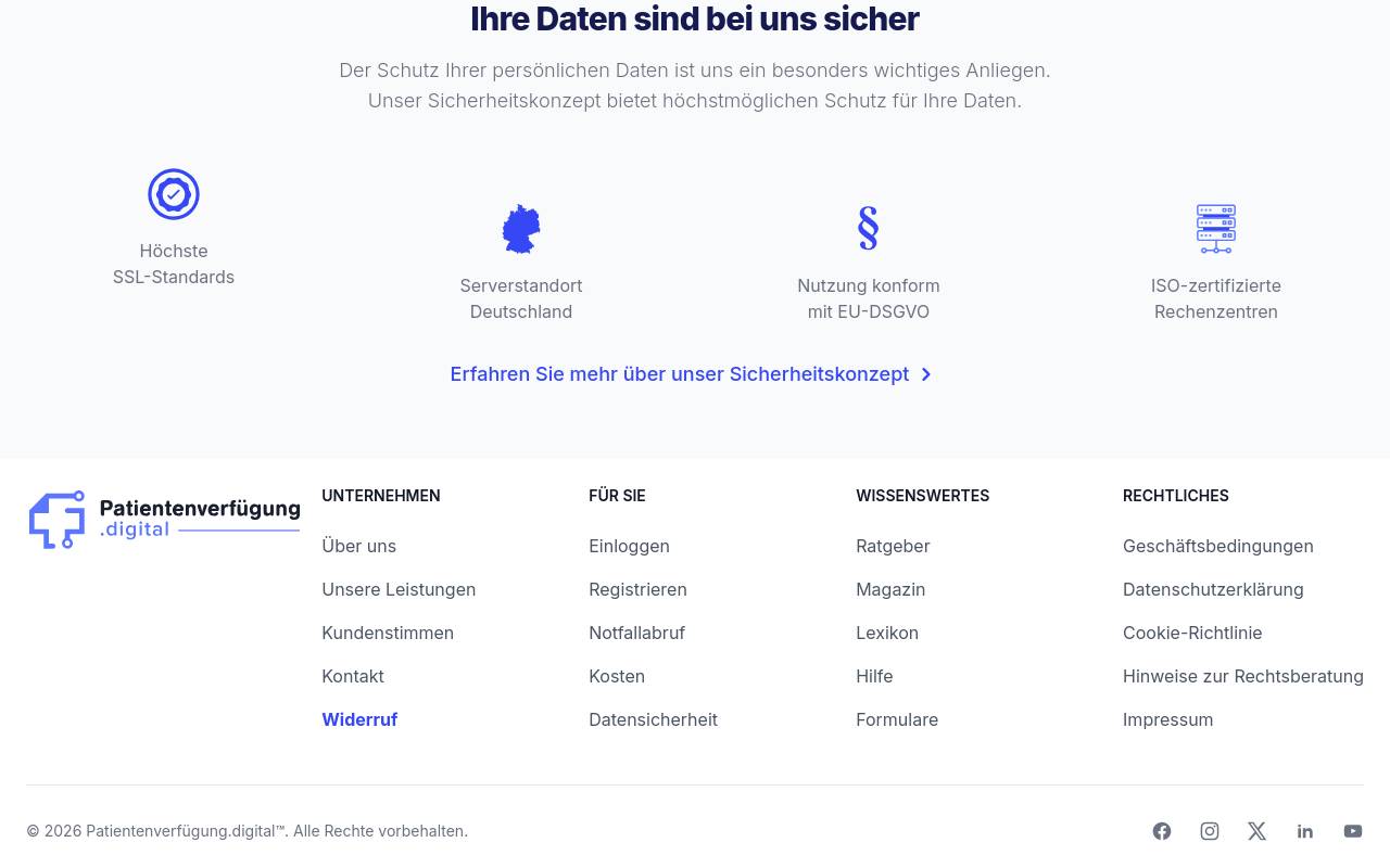 Screenshot von Patientenverfuegung.digital