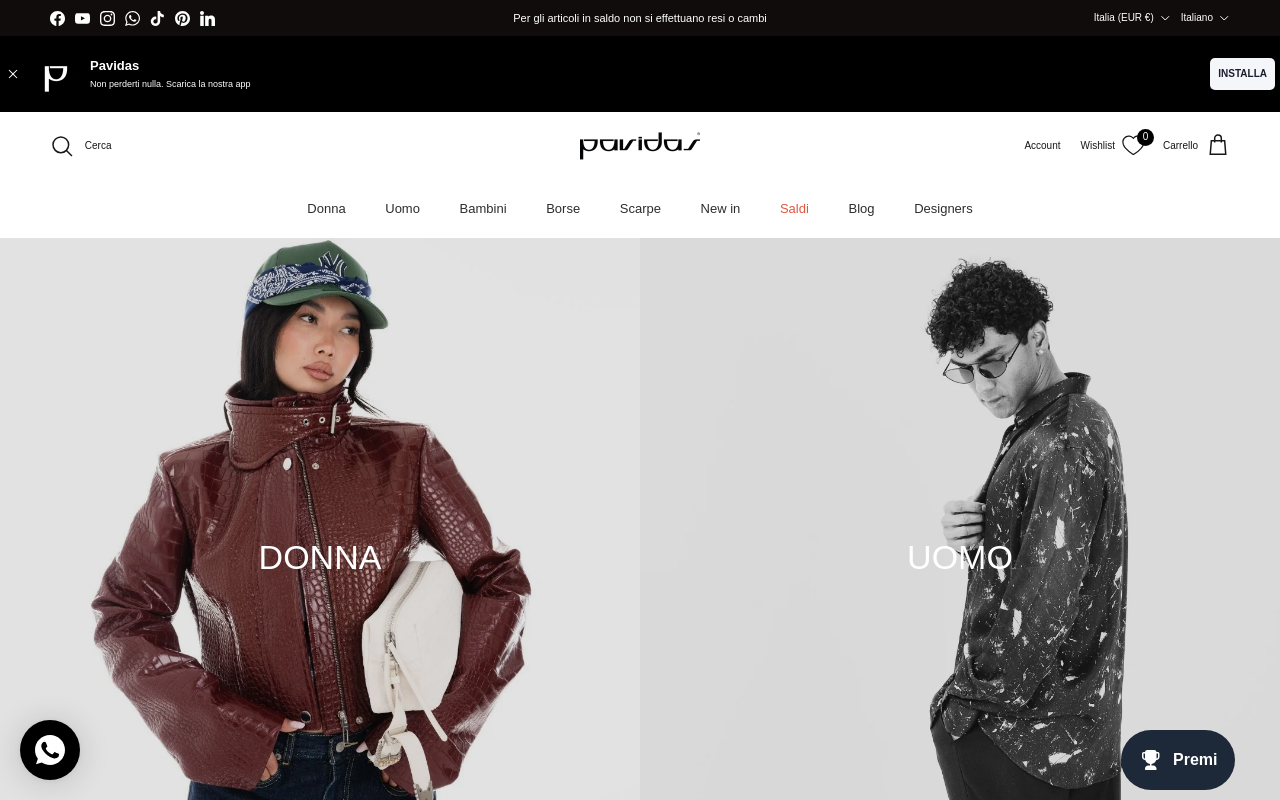 Screenshot von pavidas.com