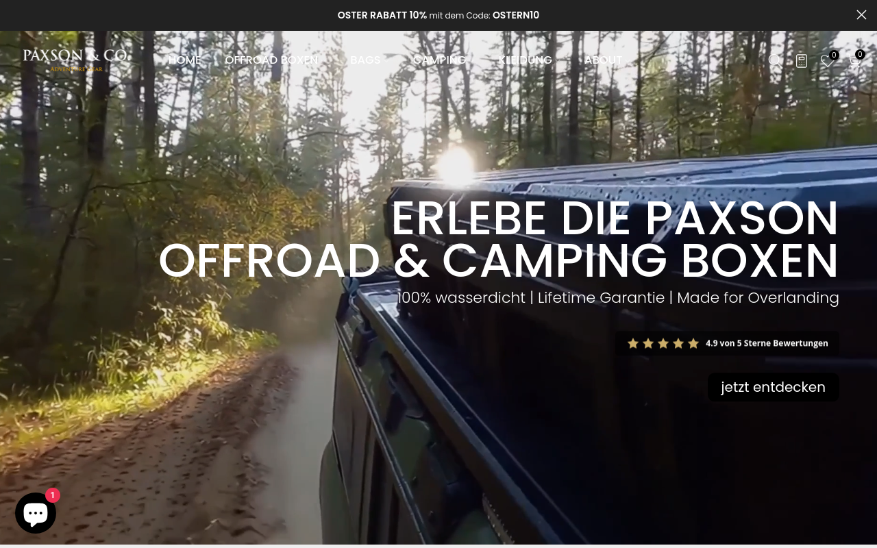 Screenshot von paxson.eu