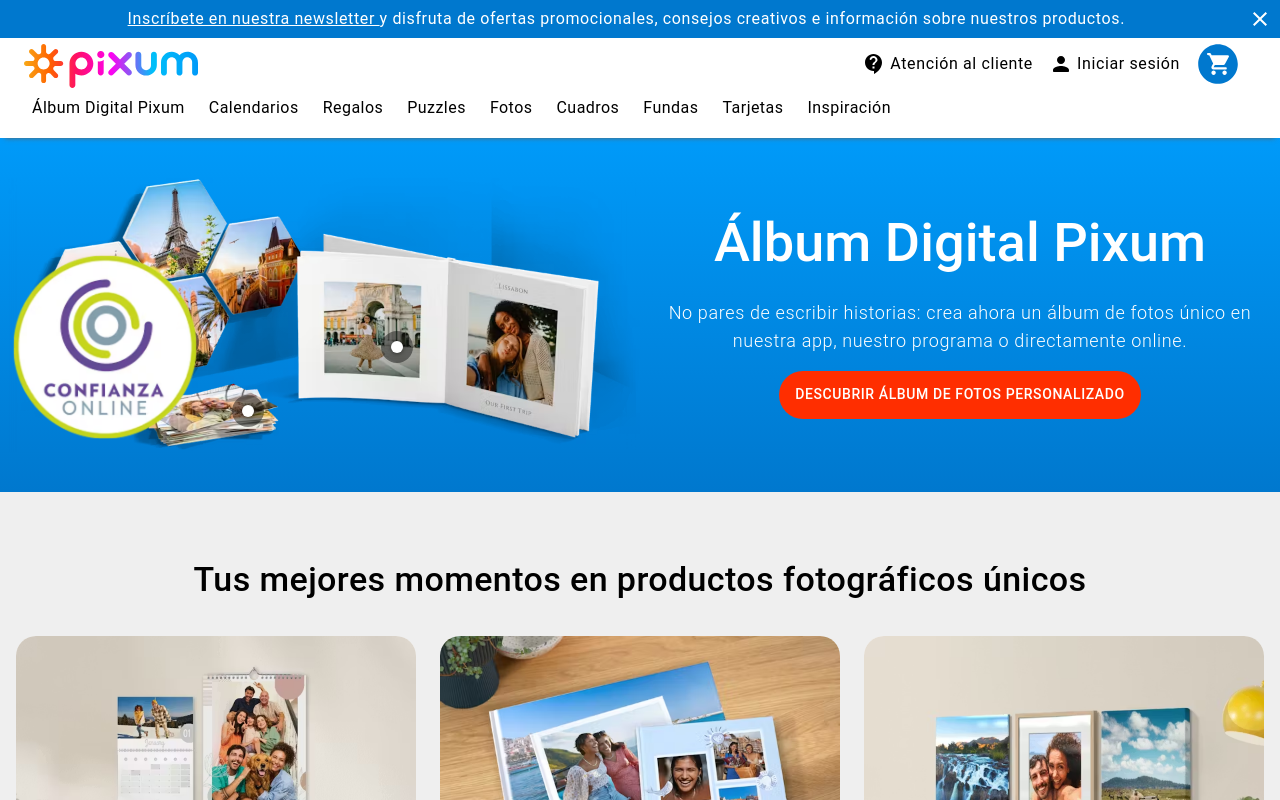 Screenshot von pixum.es