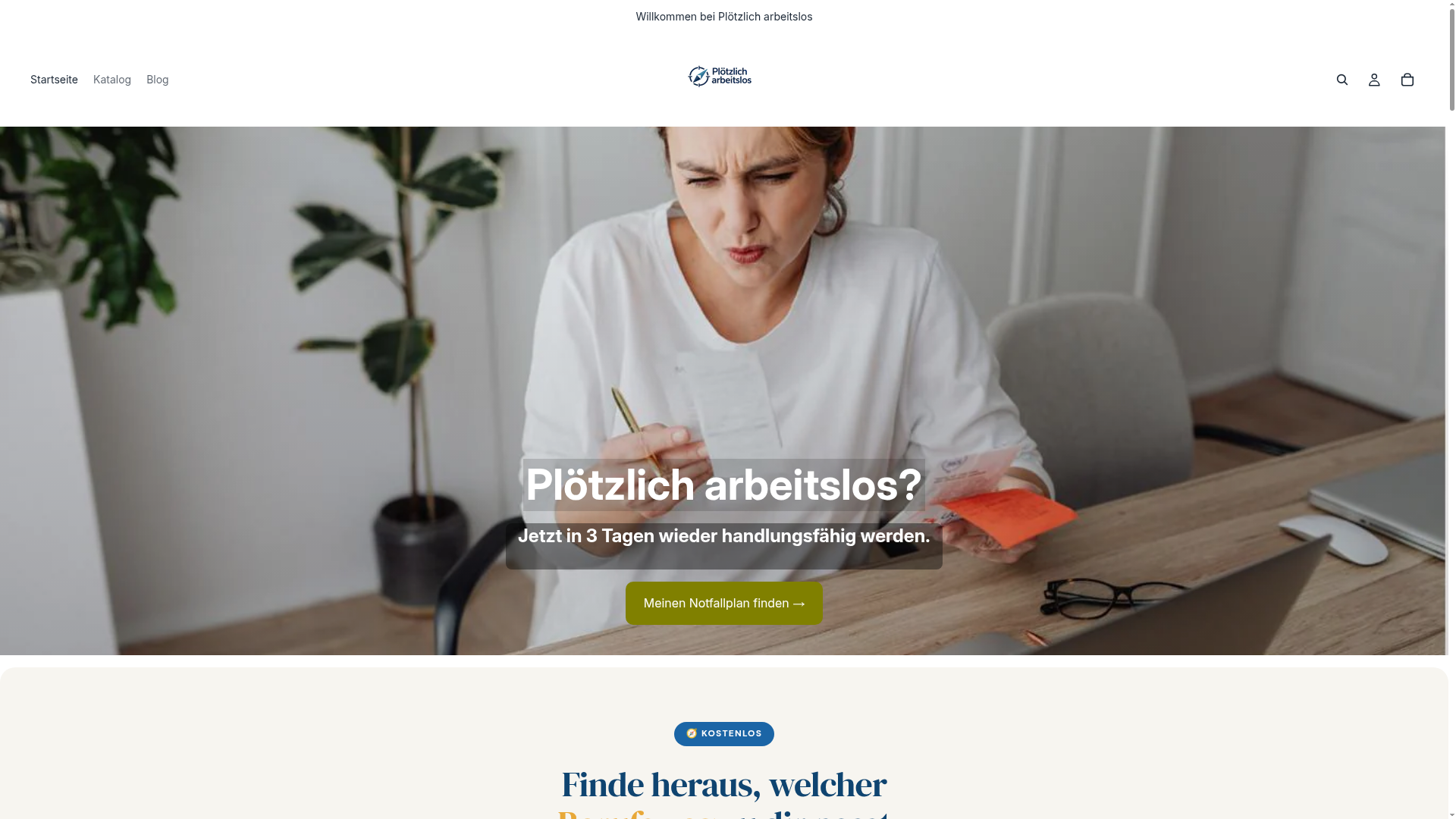 Screenshot von Plötzlich arbeitslos