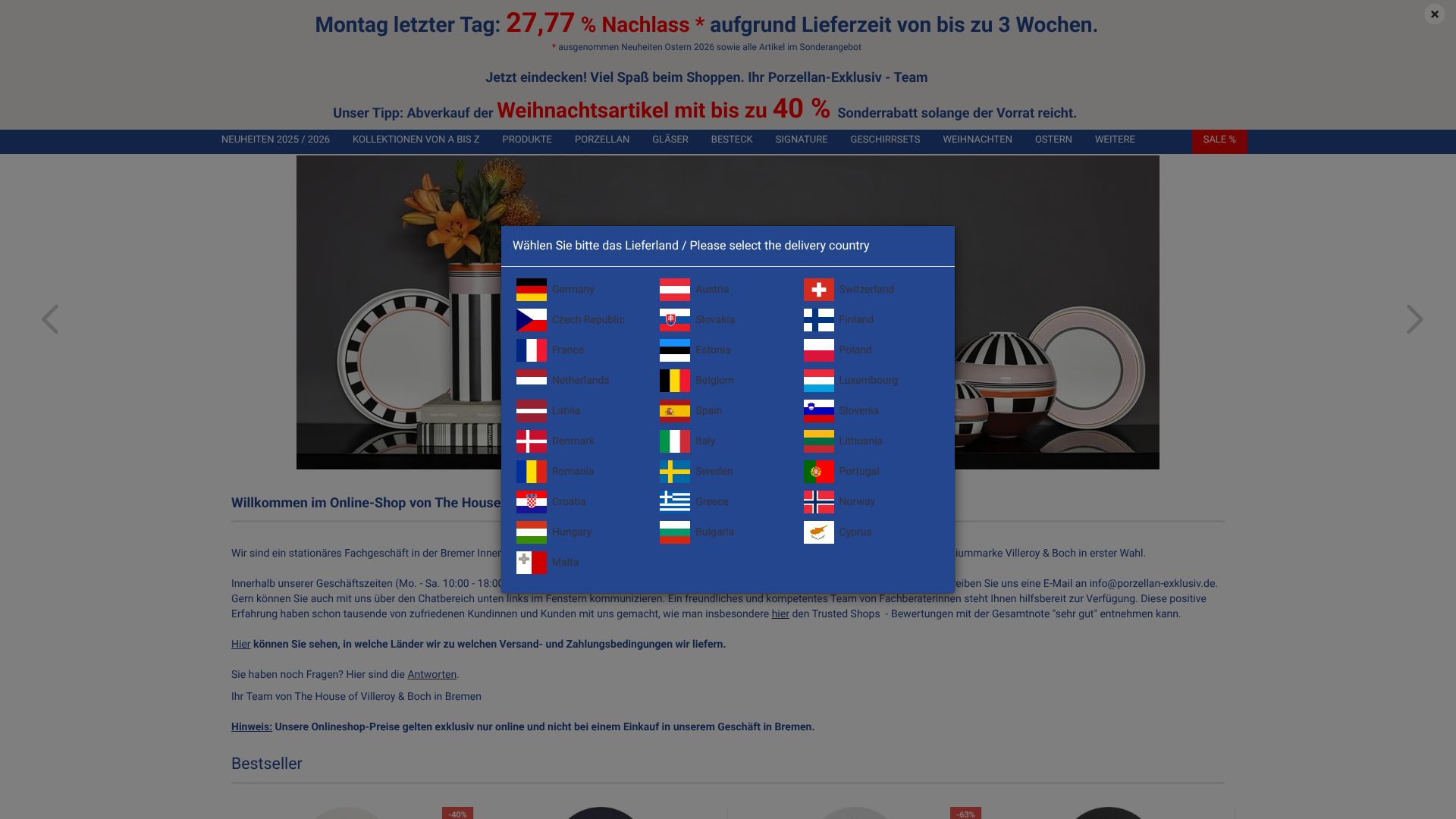 Screenshot von Porzellan-Exklusiv