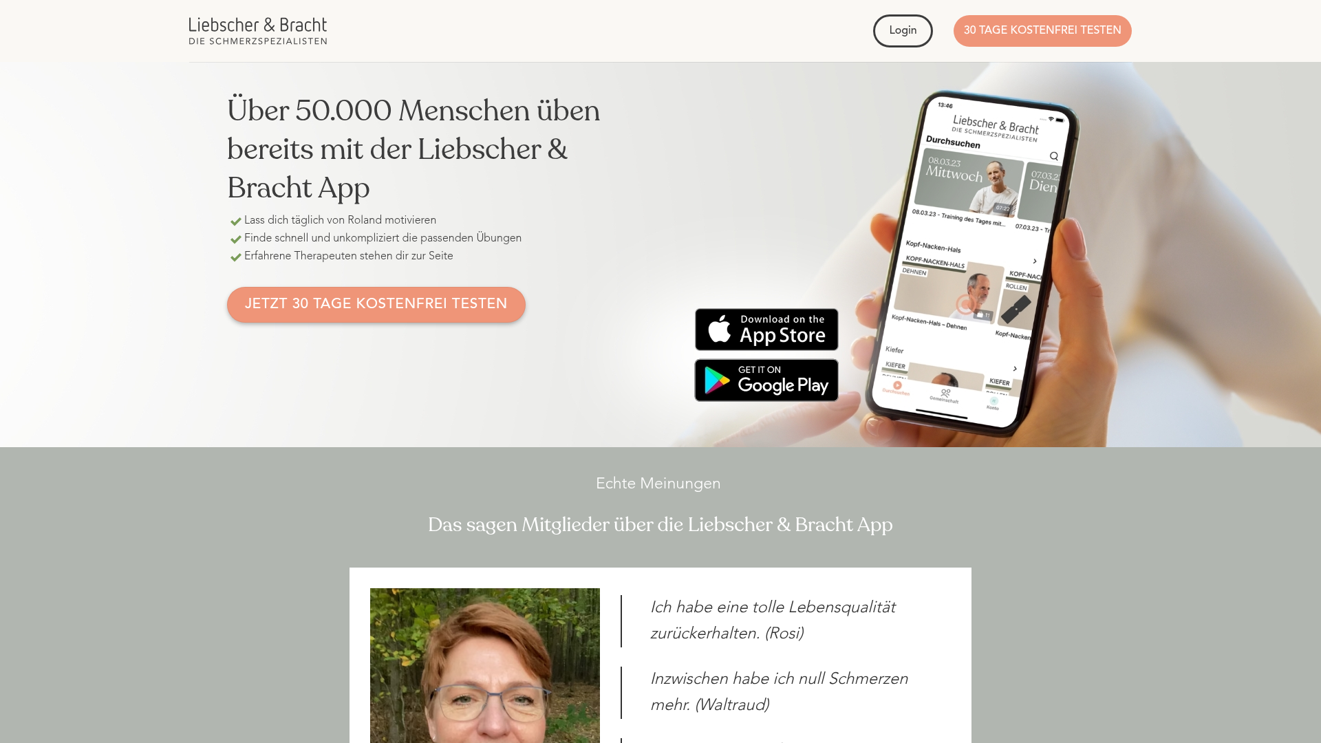 Screenshot von Liebscher & Bracht APP