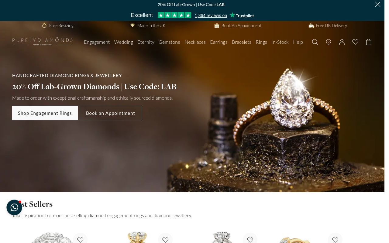 Screenshot von purelydiamonds.co.uk