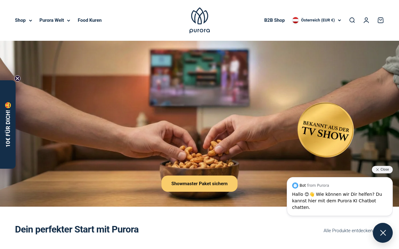 Screenshot von purora.at