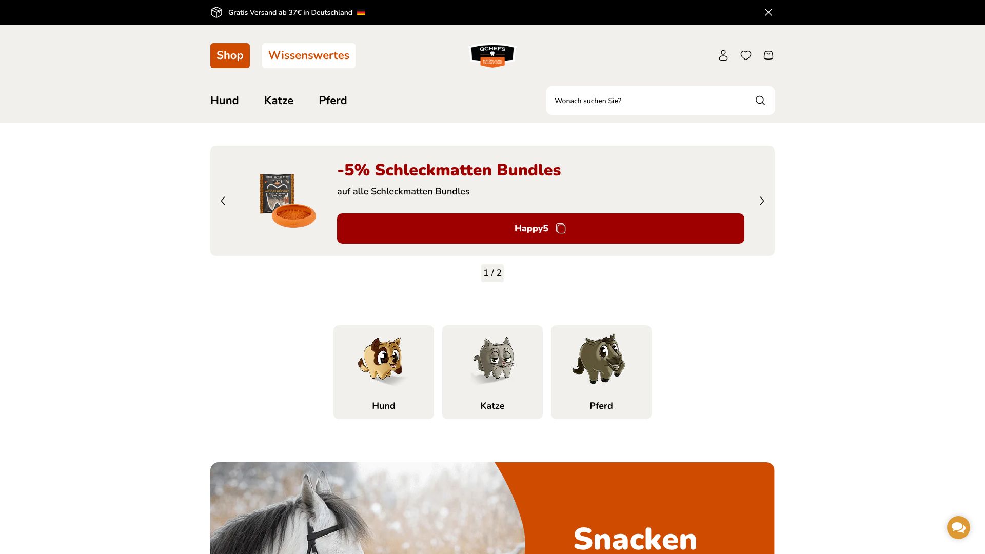 Screenshot von QCHEFS Dental