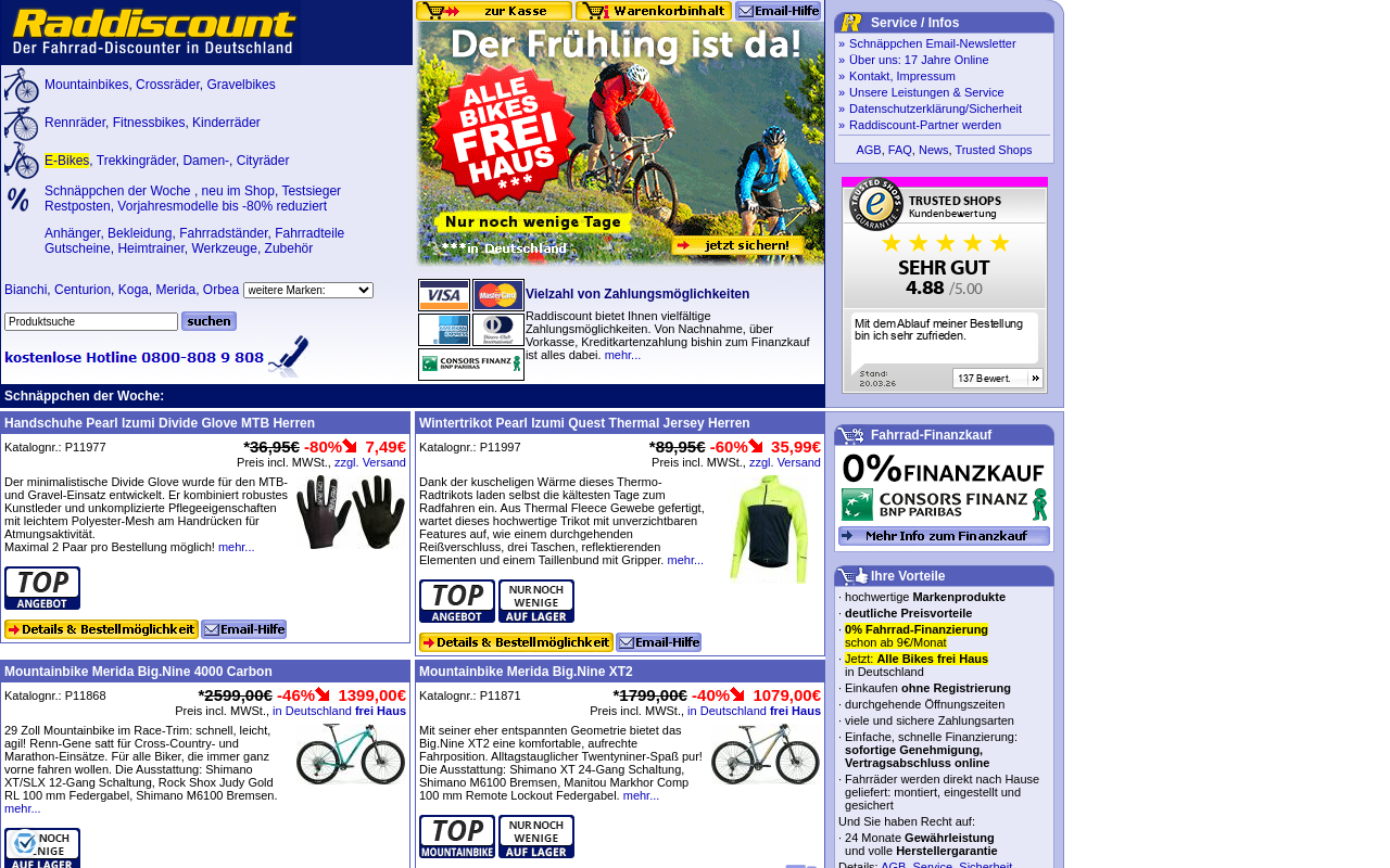 Screenshot von raddiscount.de