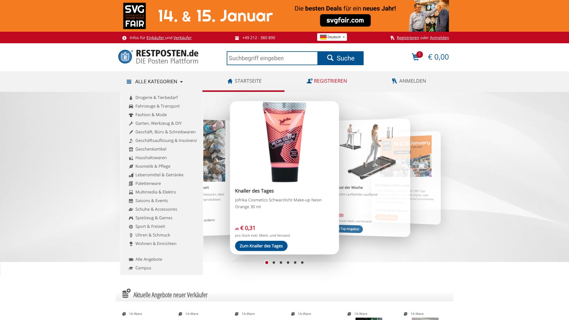 Screenshot von restposten.de