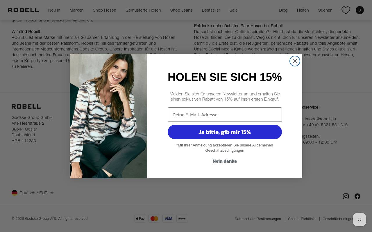 Screenshot von robellfashion.de