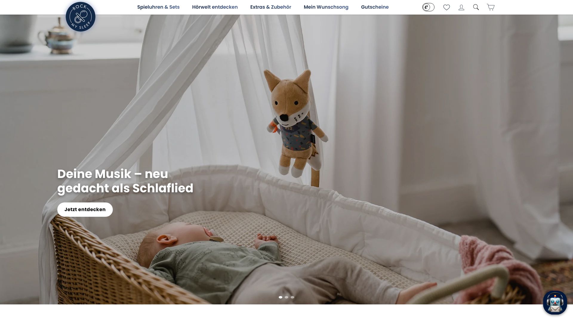 Screenshot von rockmysleep.com