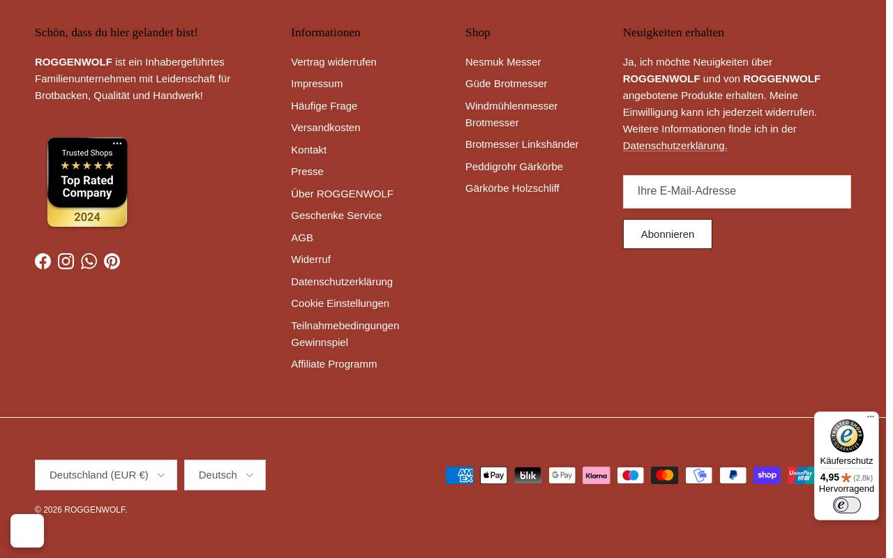 Screenshot von roggenwolf.de