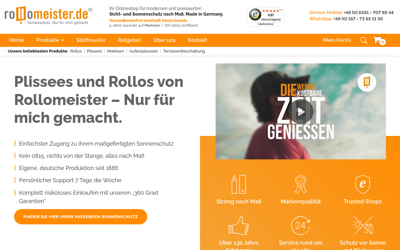 Screenshot von rollomeister.de