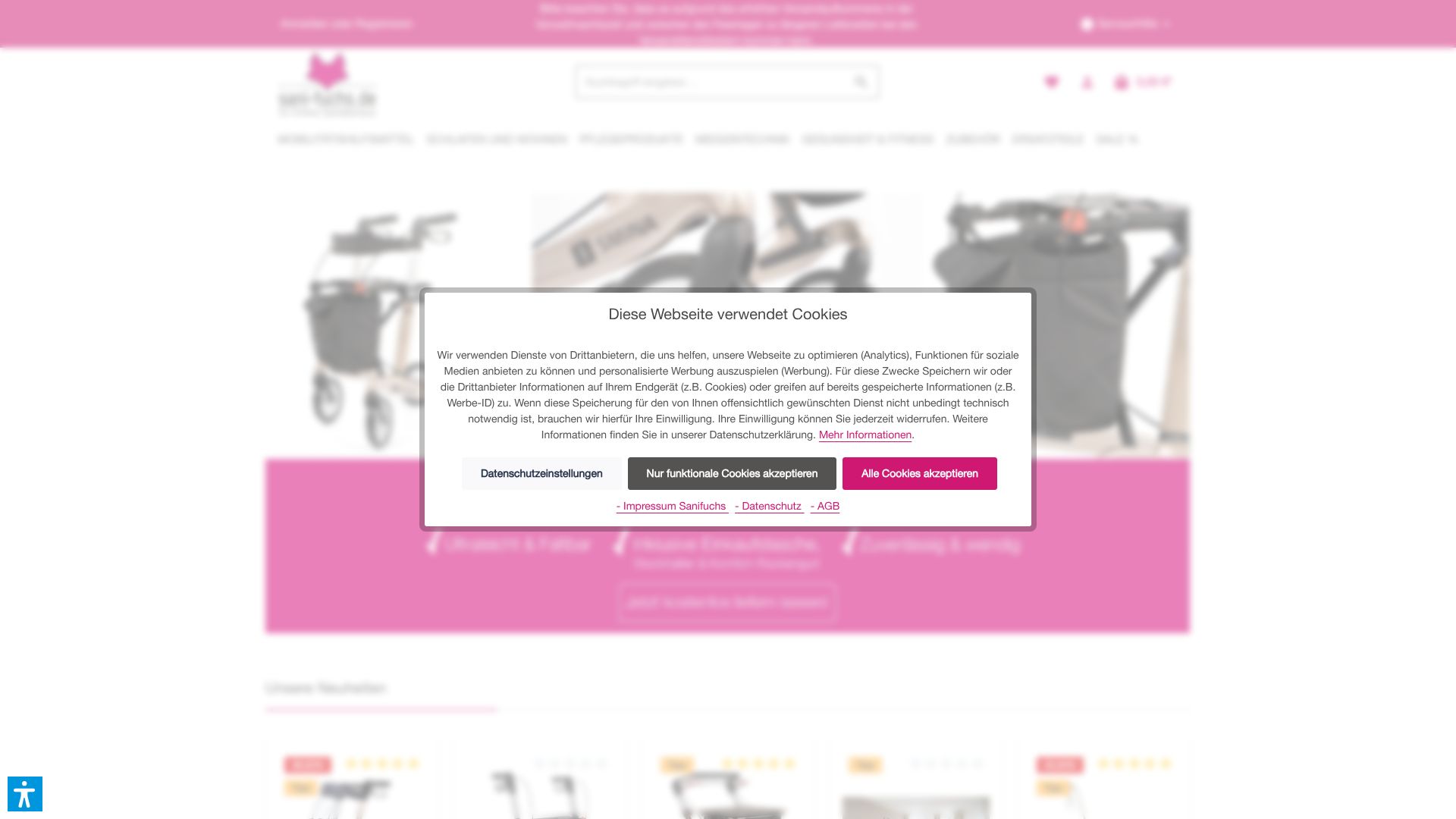 Screenshot von sani-fuchs.de