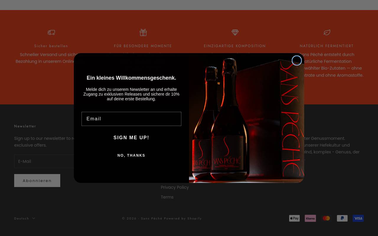 Screenshot von sanspeche.de