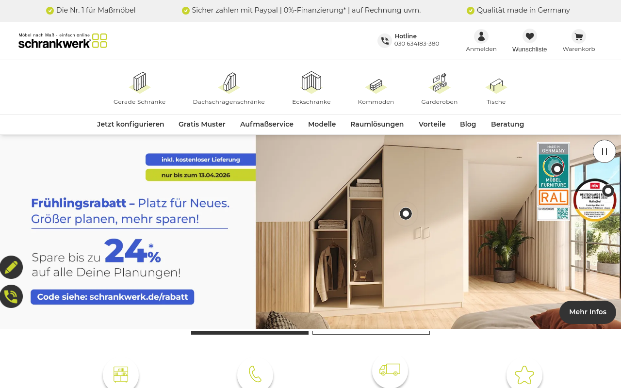 Screenshot von schrankwerk.de