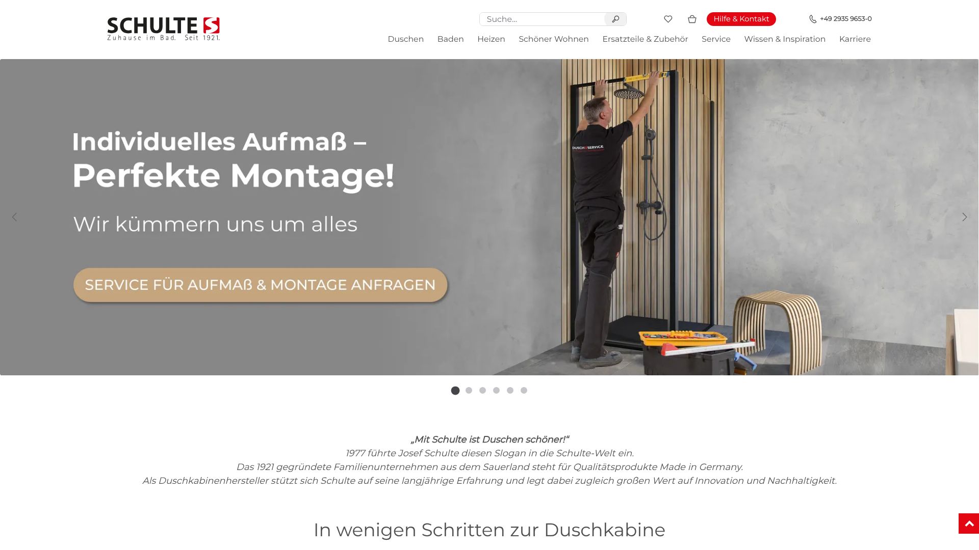 Screenshot von Schulte Home