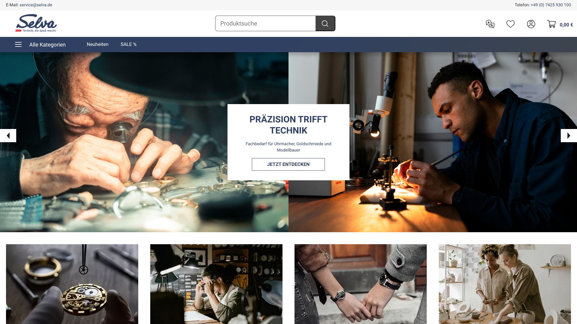 Screenshot von selva.de