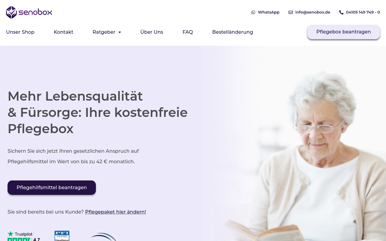 Screenshot von Senobox