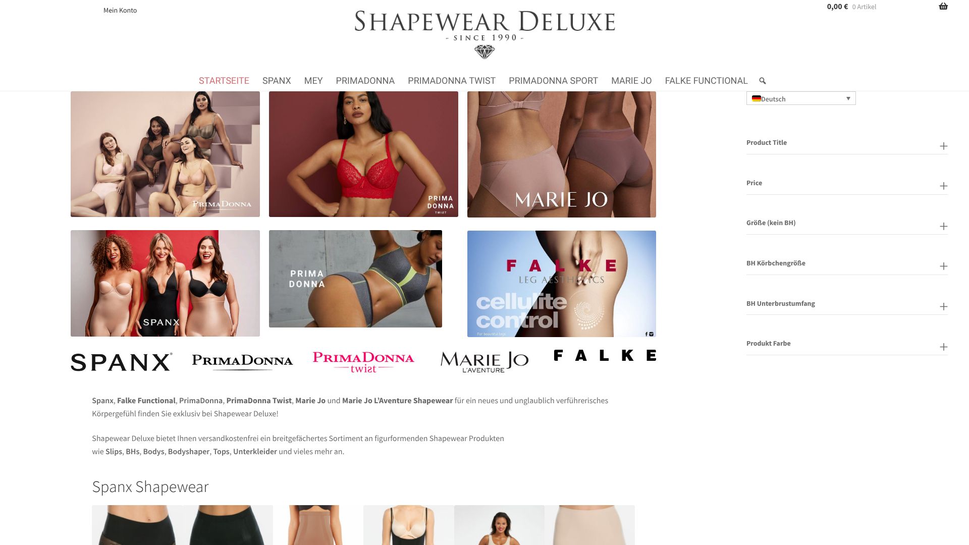 Screenshot von shapeweardeluxe.de
