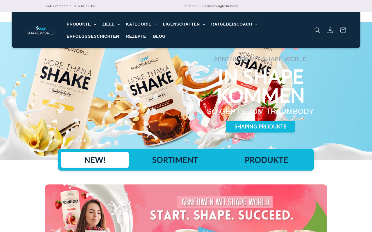 Screenshot von shapeworld.com