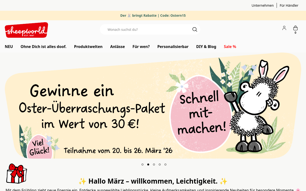 Screenshot von sheepworld.de