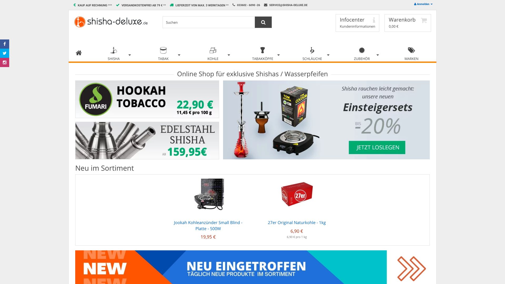 Screenshot von shisha-deluxe.de