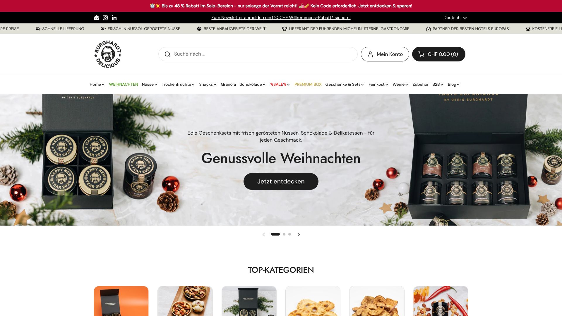 Screenshot von Burghardt-Delicious Shop (CH)