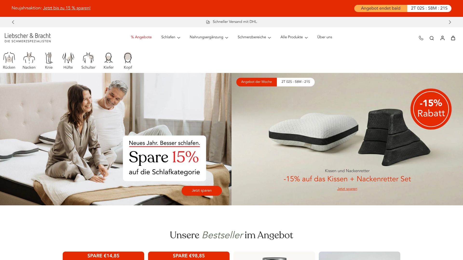 Screenshot von Liebscher & Bracht Shop