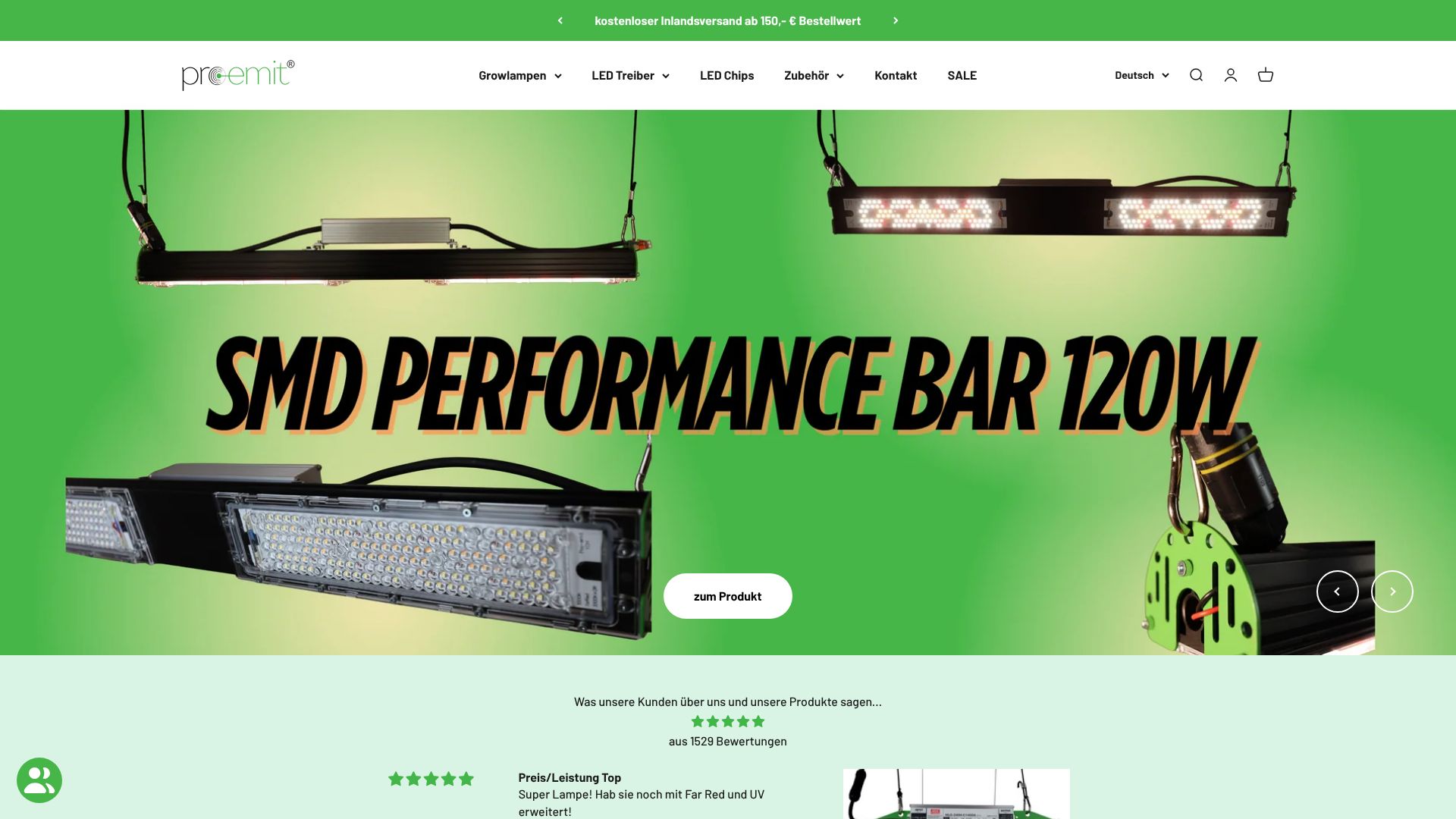 Screenshot von pro-emit.de