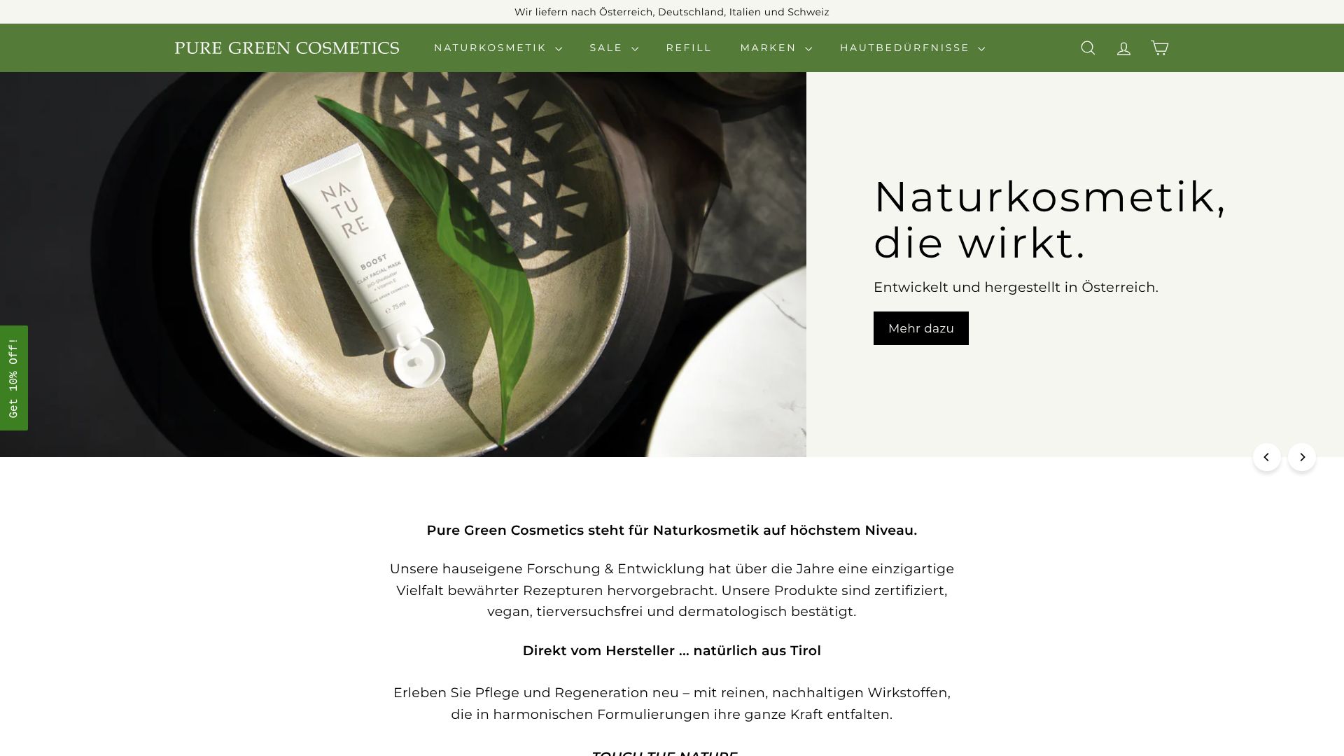 Screenshot von puregreen