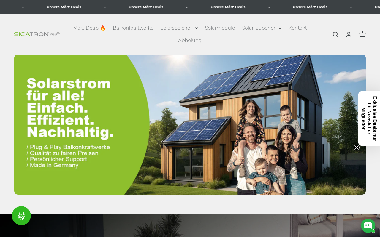 Screenshot von shop-sicatron.de