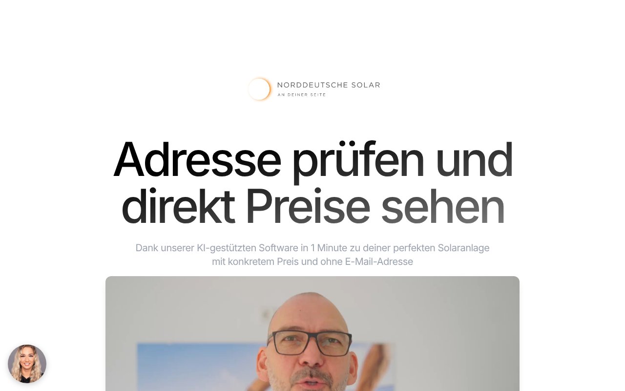 Screenshot von Norddeutsche Solar