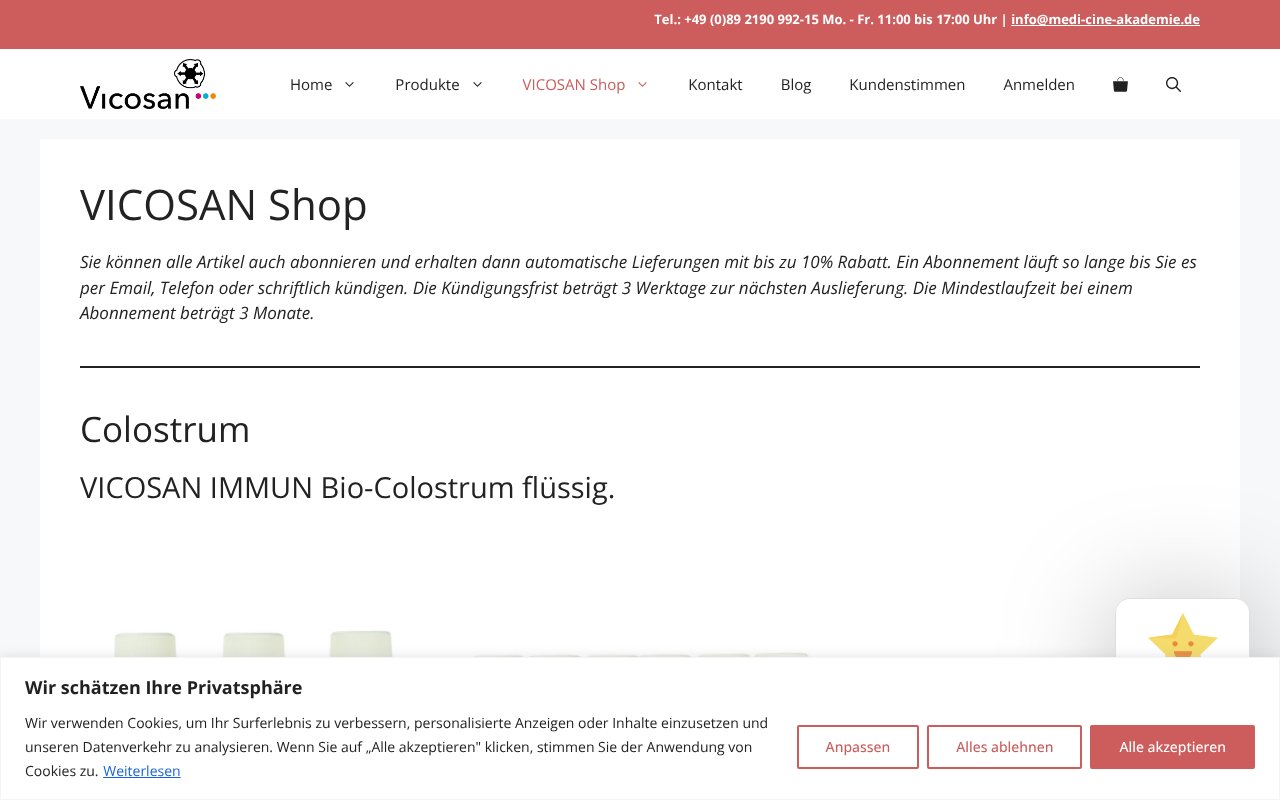 Screenshot von Vicosan