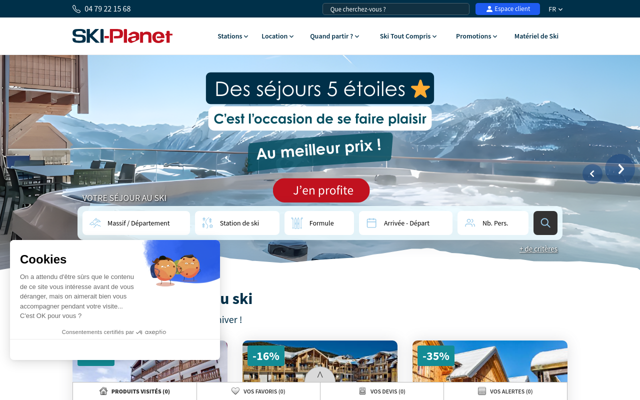 Screenshot von ski-planet.com