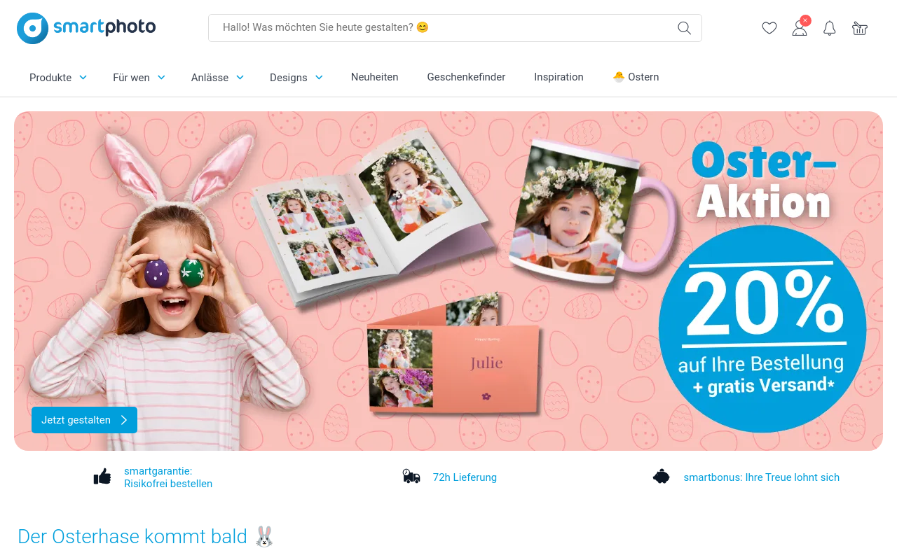 Screenshot von Smartphoto DE