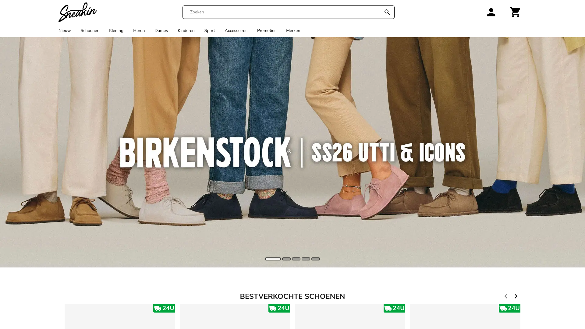 Screenshot von sneakin-nl.nl